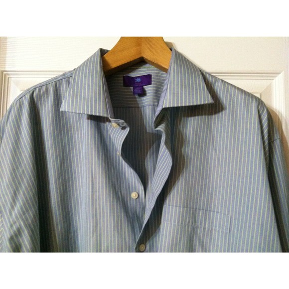 EGARA BIG&TALL MENS TEAL 100% EGYPTIAN COTTON DRESS SHIRT SLIM FIT SIZE:19/36-37 - Picture 1 of 5